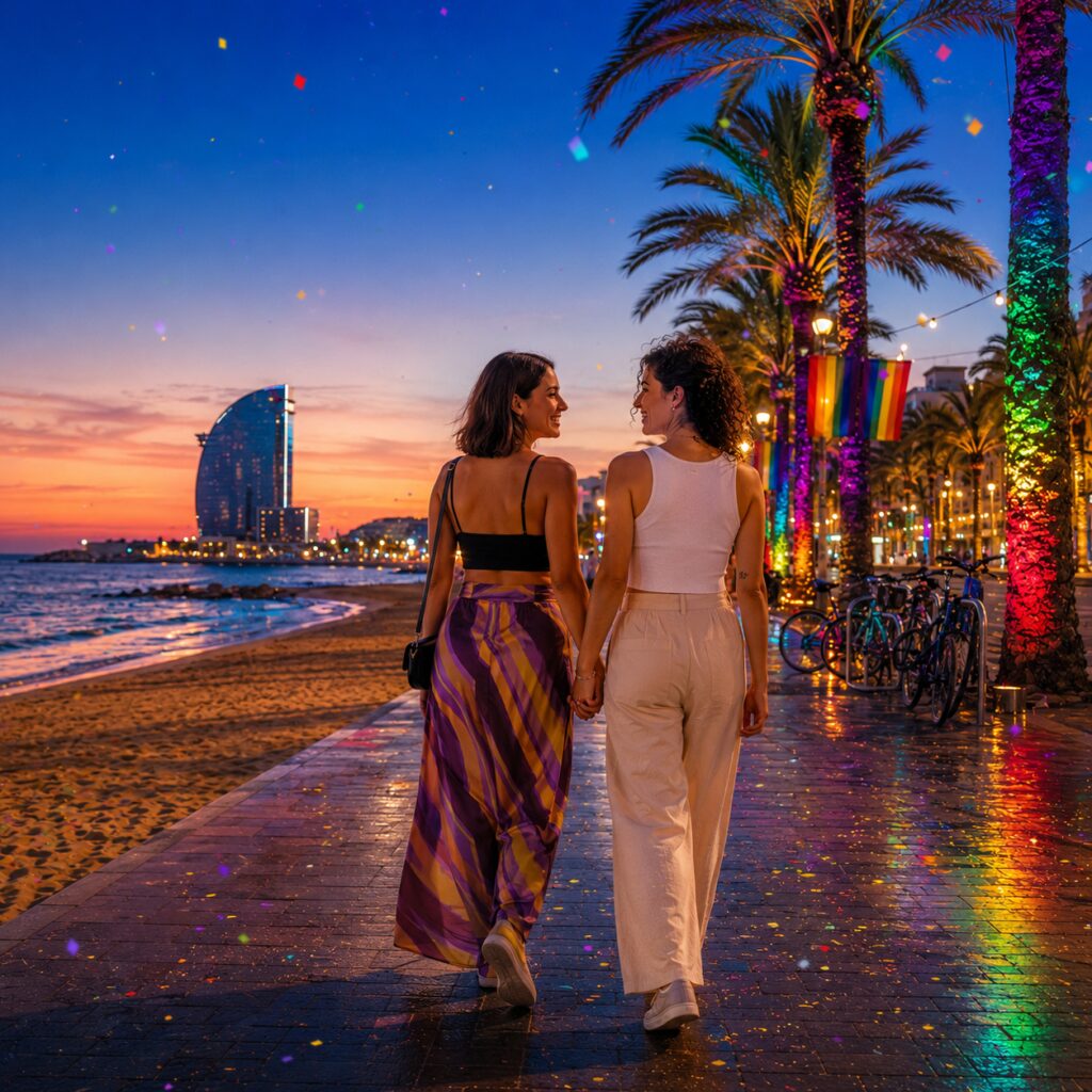 Barcelona, destino LGBT España 2027 con gran ambiente Pride