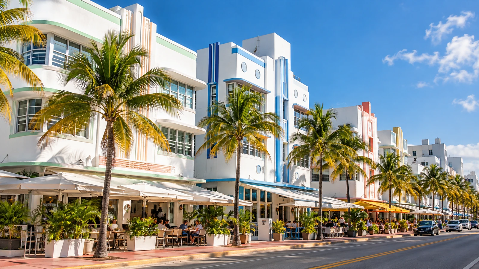 Arquitectura art déco de Ocean Drive Arquitectura art déco de Ocean Drive