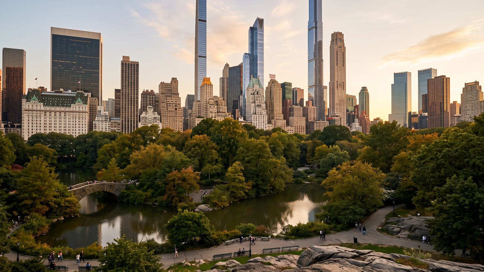 Central Park y rascacielos de Manhattan