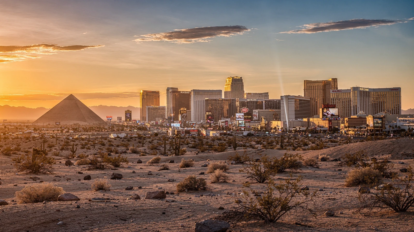 Las Vegas y paisaje del desierto Las Vegas y paisaje del desierto