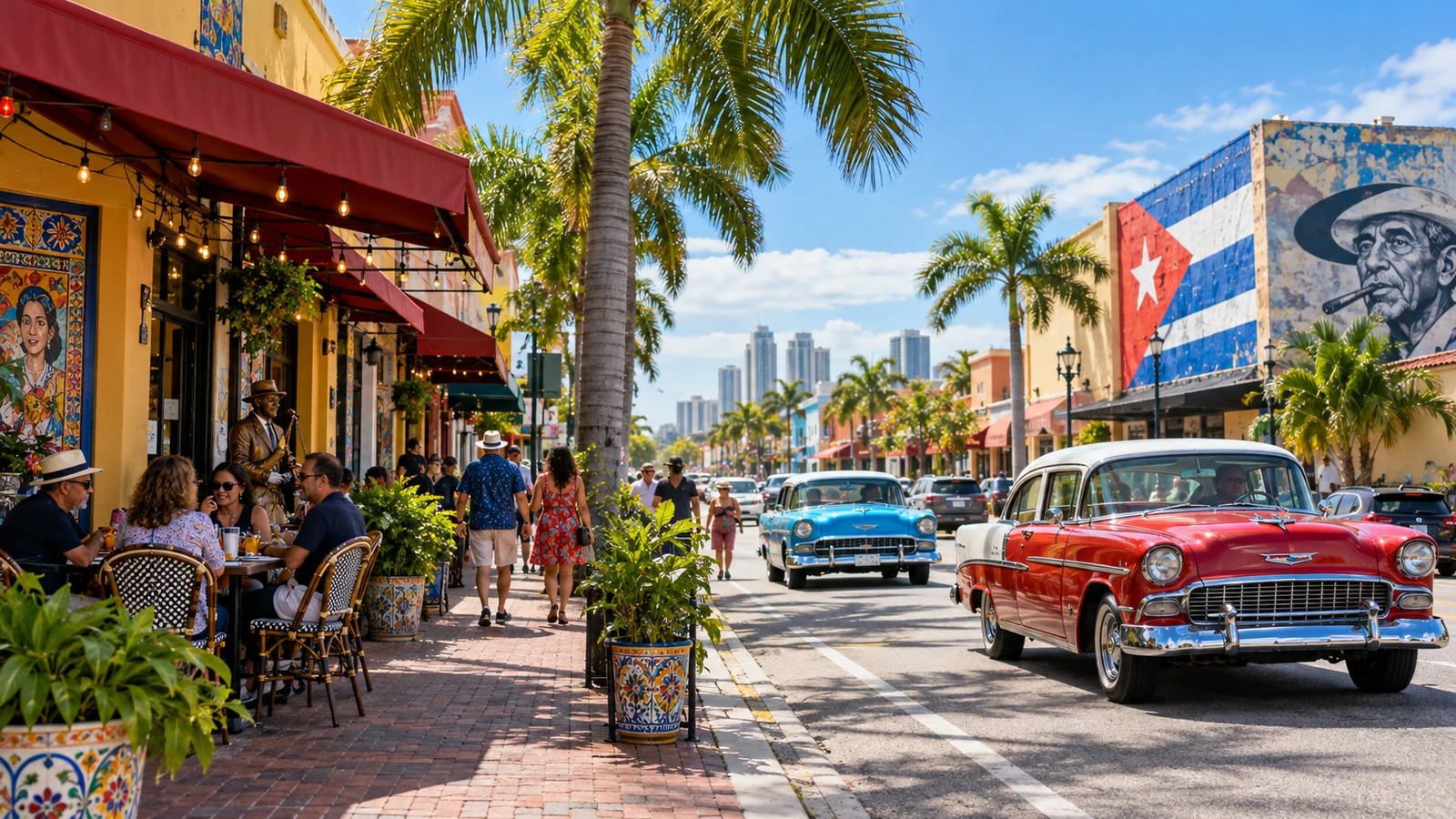 Ambiente de Little Havana en Miami Ambiente de Little Havana en Miami