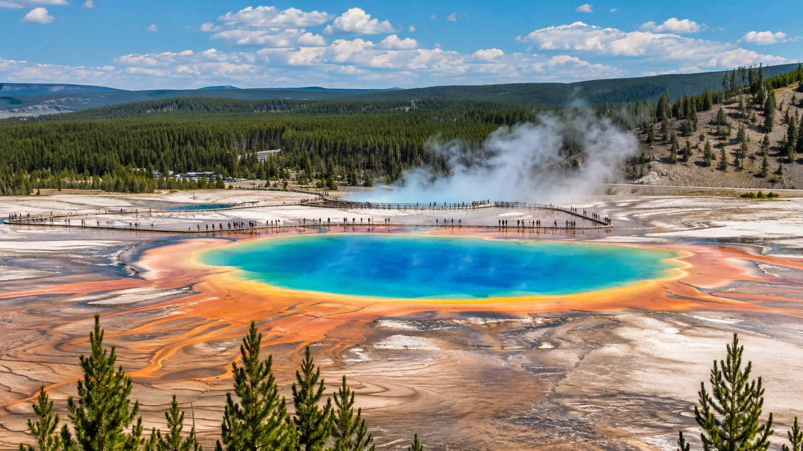 Grand Prismatic Spring en Yellowstone – Montañas Rocosas