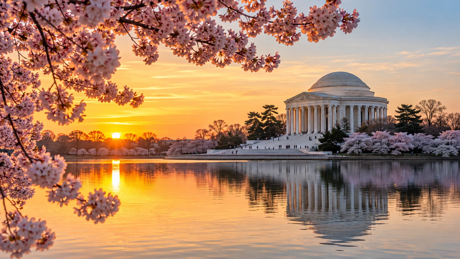 Monumento a Jefferson y Tidal Basin Monumento a Jefferson y Tidal Basin