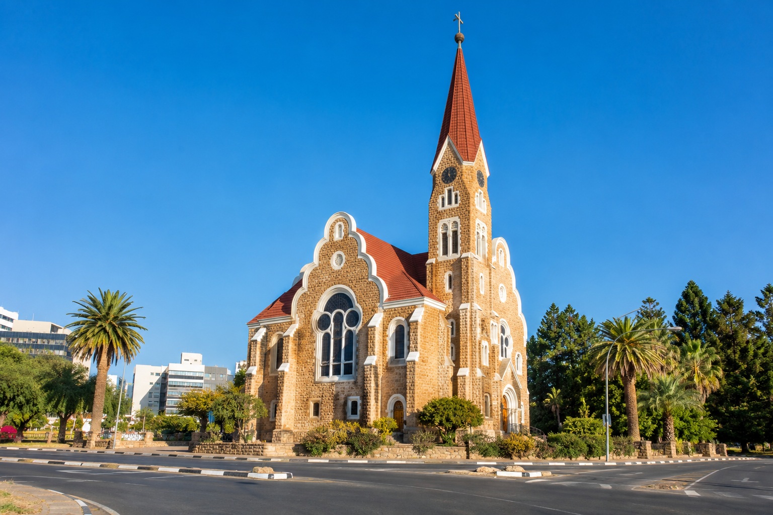 Iglesia Christuskirche de Windhoek - Desiertos de Namibia