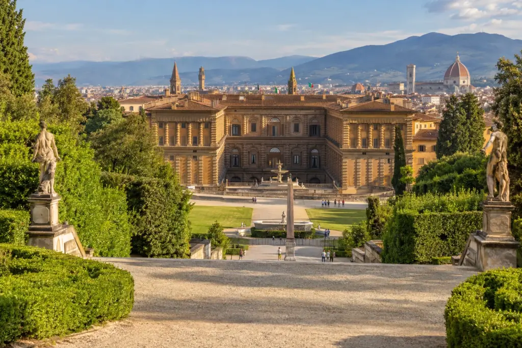 Jardines de Bóboli y Palacio Pitti en Florencia
