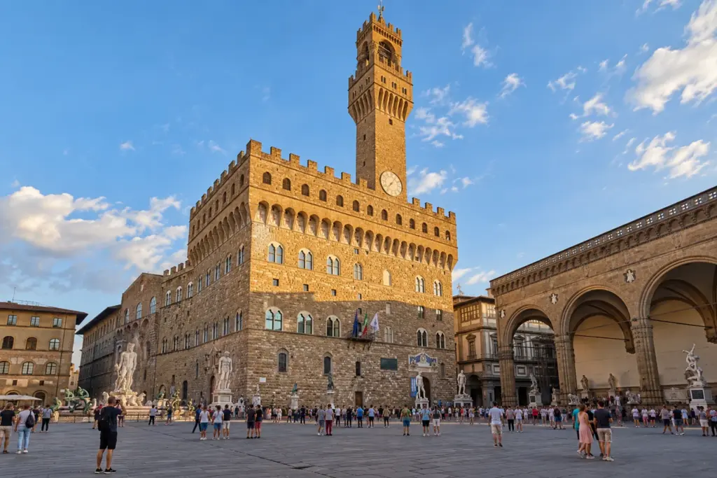 Palazzo Vecchio en la Piazza della Signoria de Florencia, escapada a Florencia