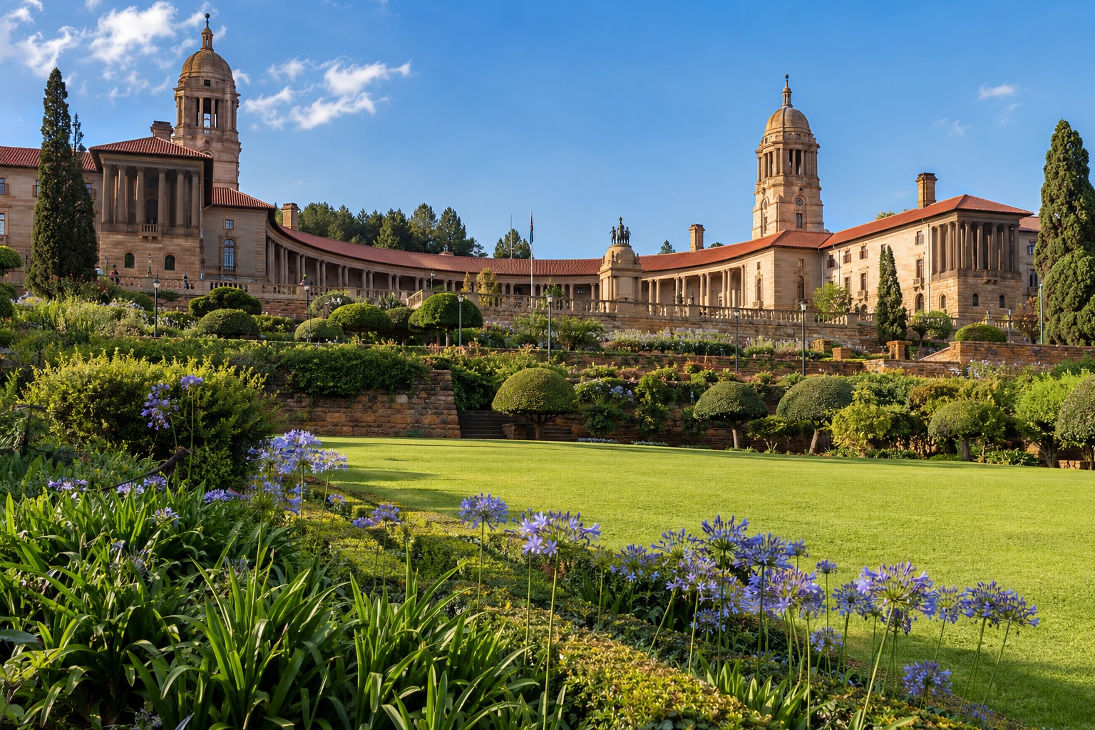 Jardines de Union Buildings en Pretoria