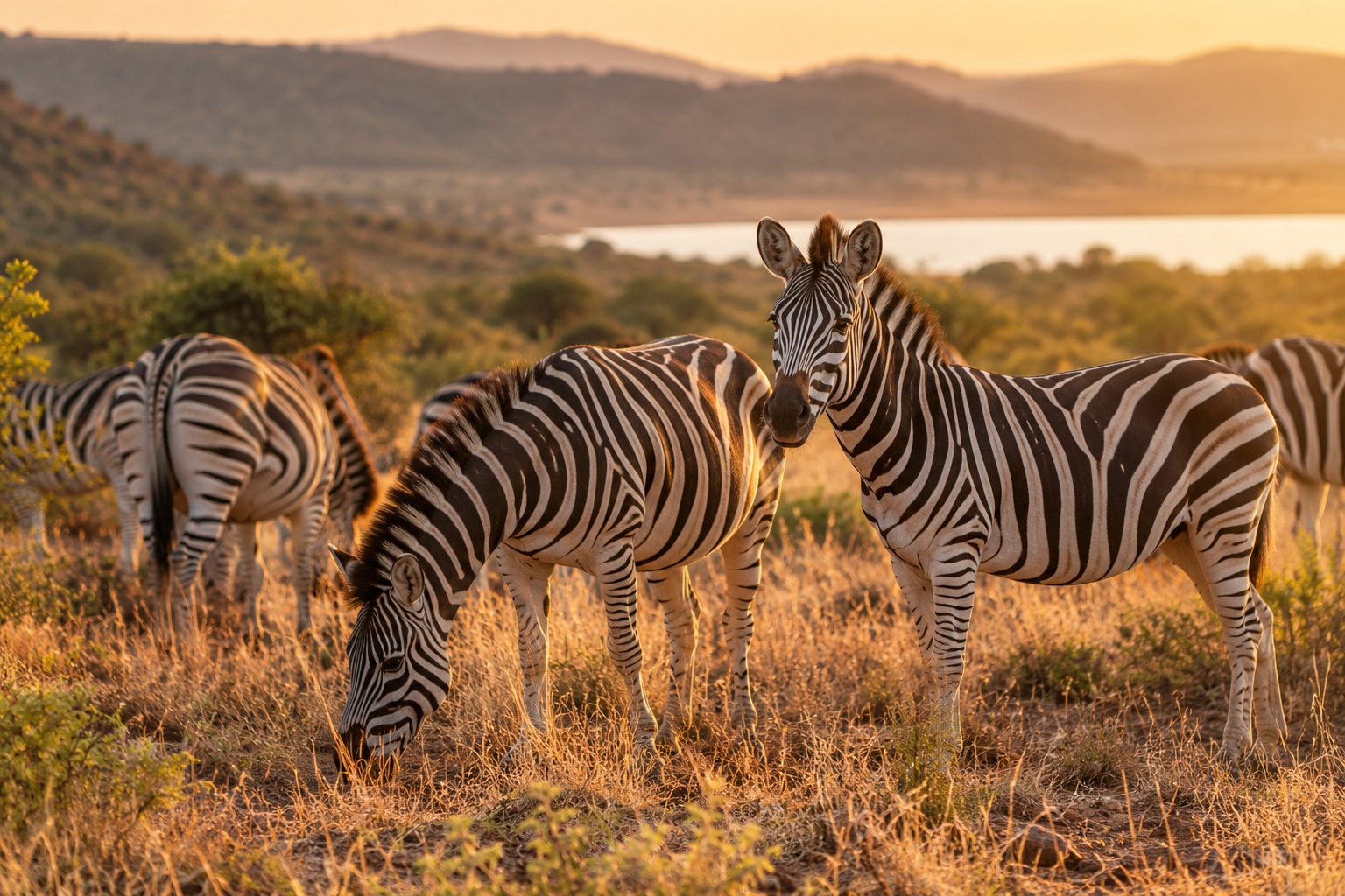 Manada de cebras en Pilanesberg