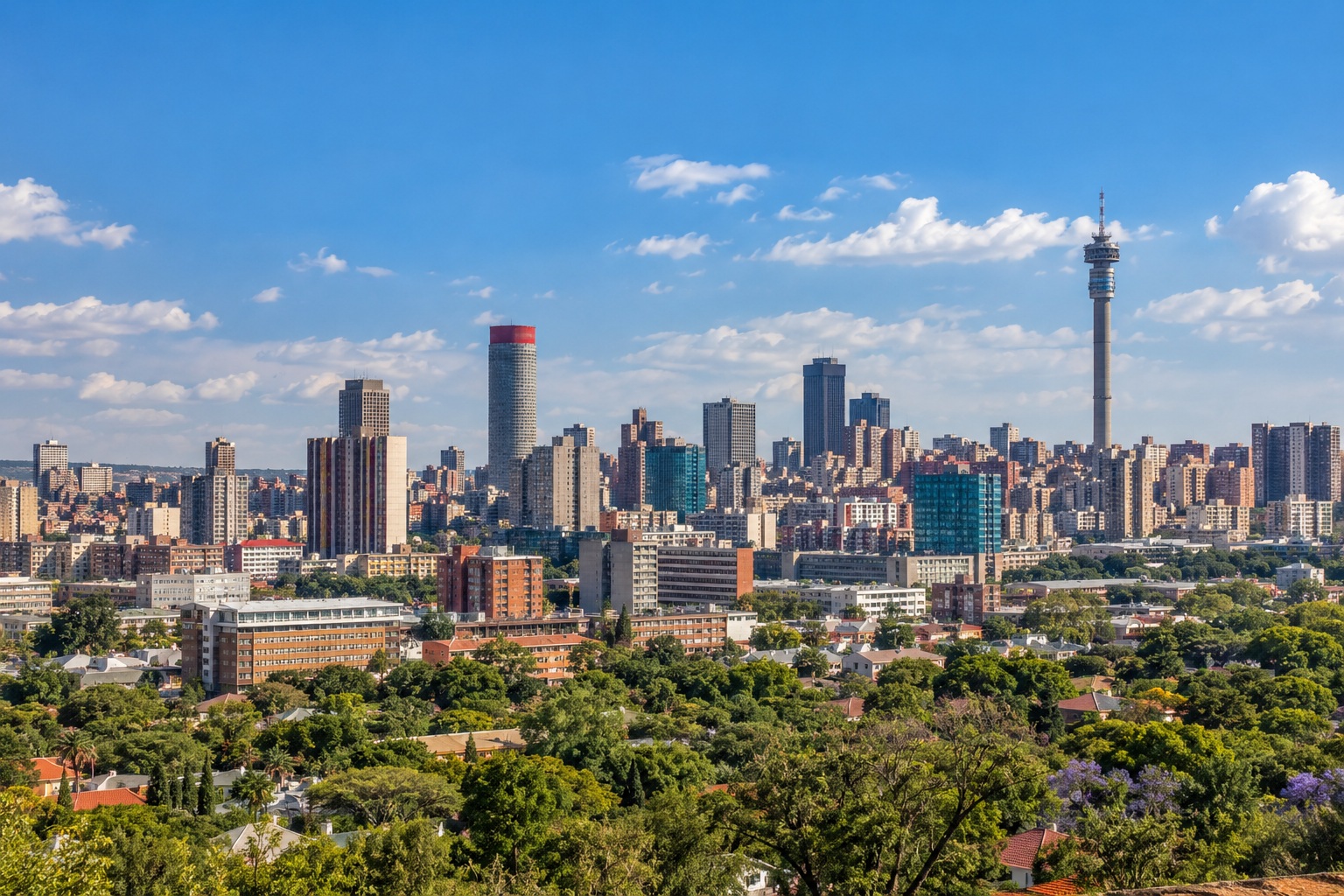 Panorámica urbana de Johannesburgo