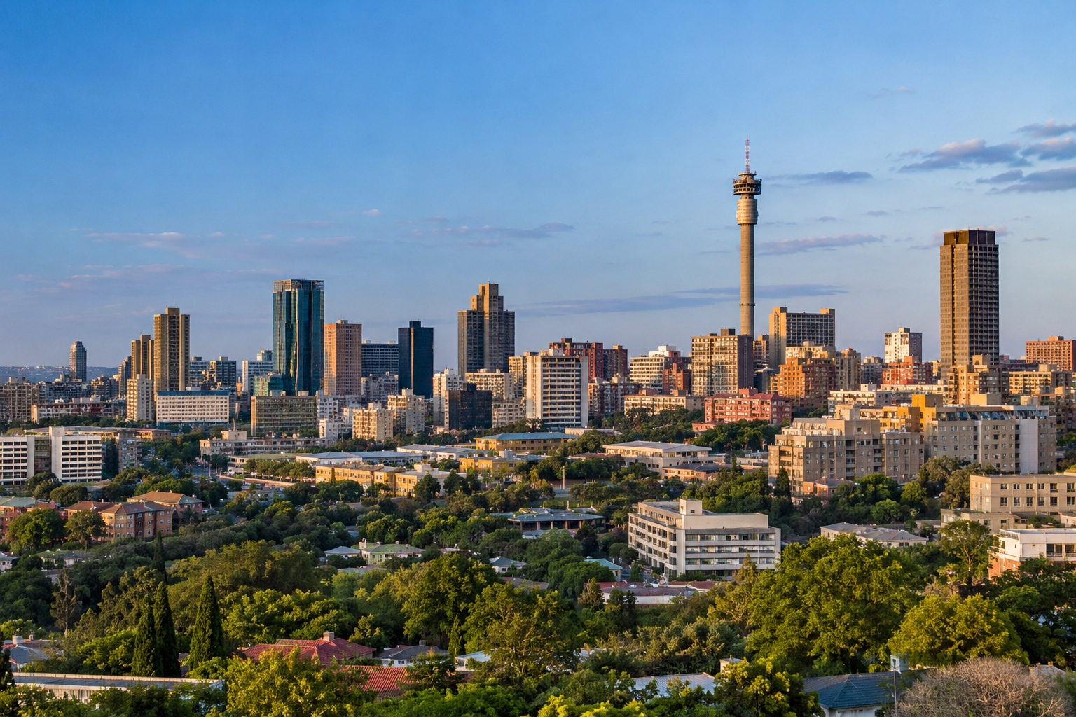 Panorámica urbana de Johannesburgo