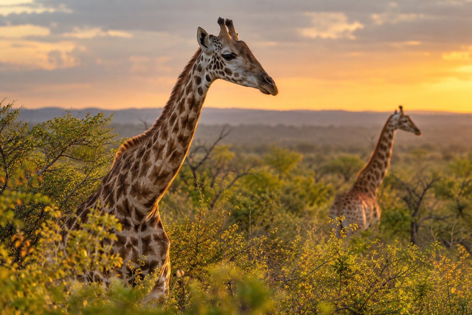 Jirafas en la sabana de Kruger