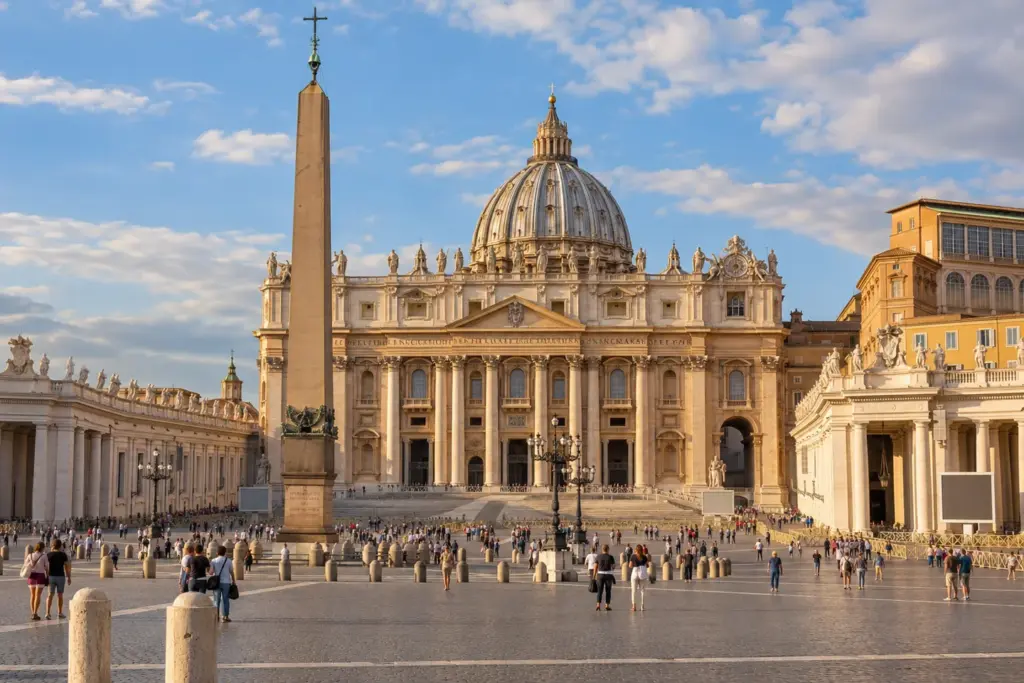 Basílica y plaza de San Pedro en el Vaticano, Roma