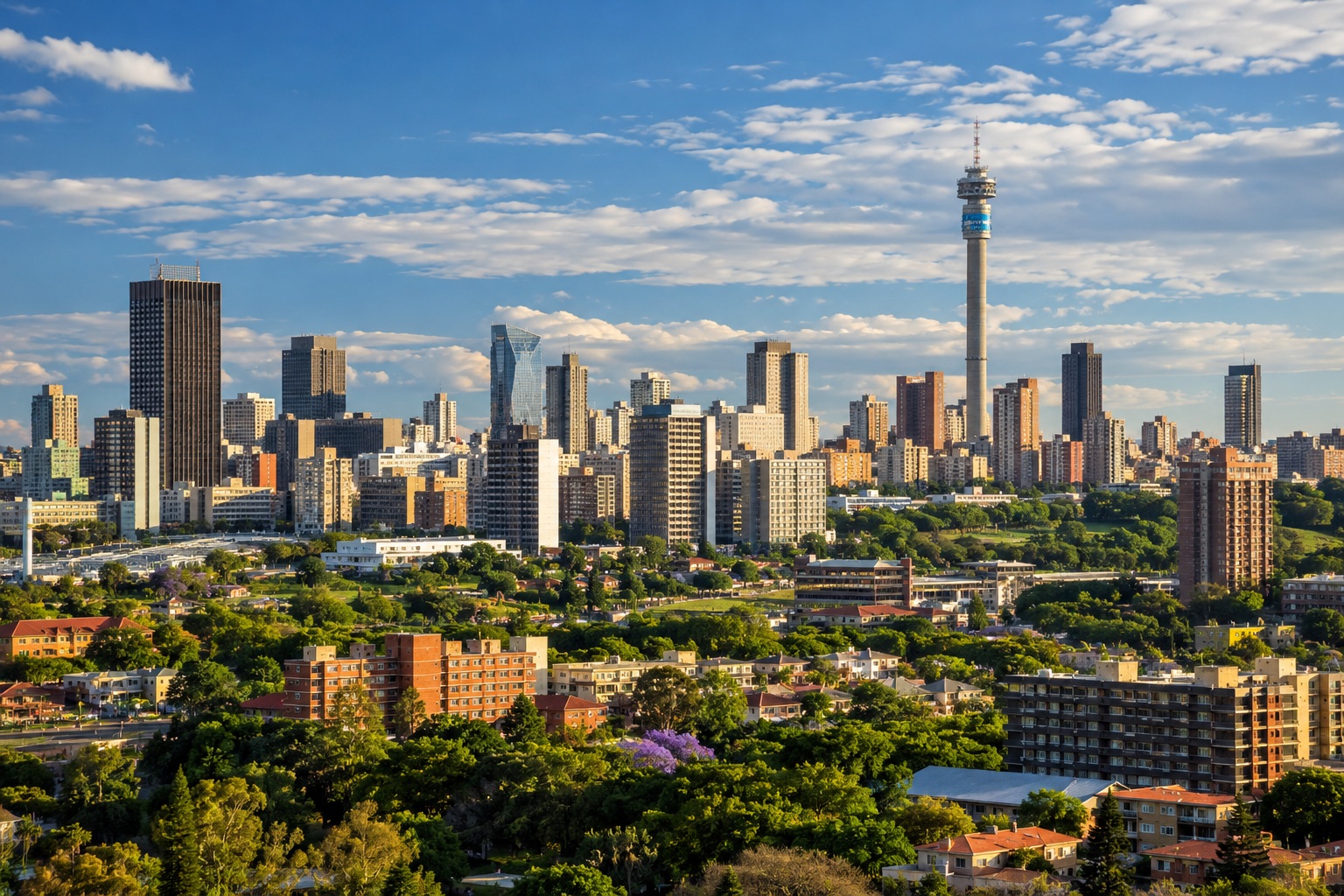 Panorámica urbana de Johannesburgo