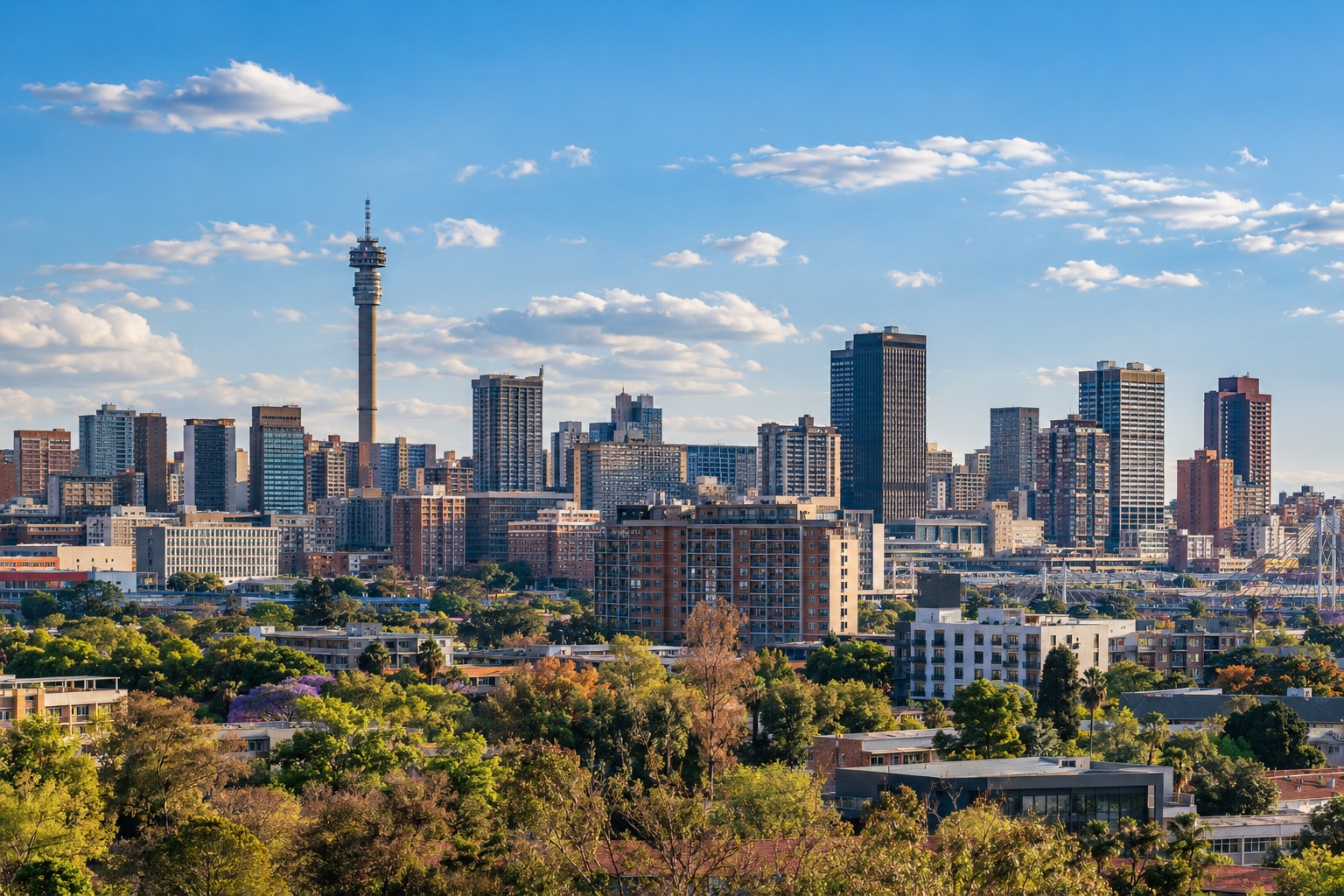 Panorámica urbana de Johannesburgo