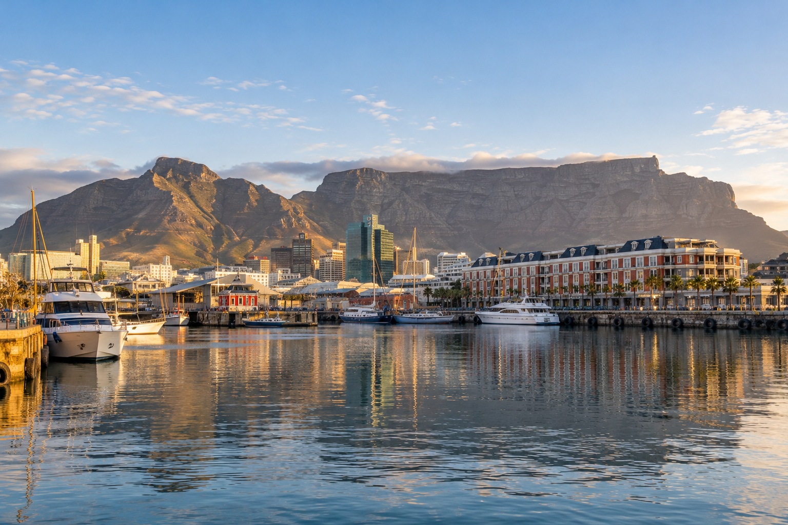 Montaña de la Mesa desde el puerto de Ciudad del Cabo
