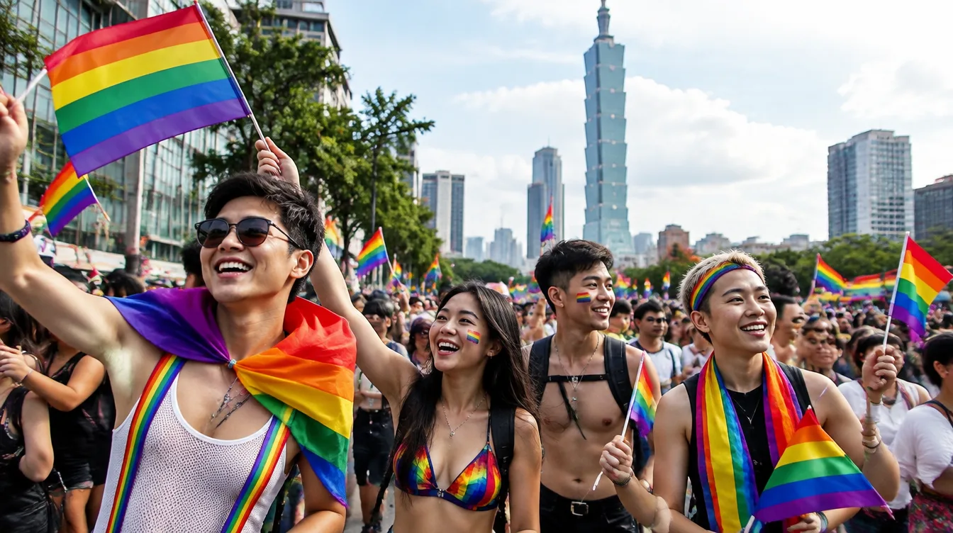 Desfile Taiwan Pride 2026 en las calles de Taipéi
